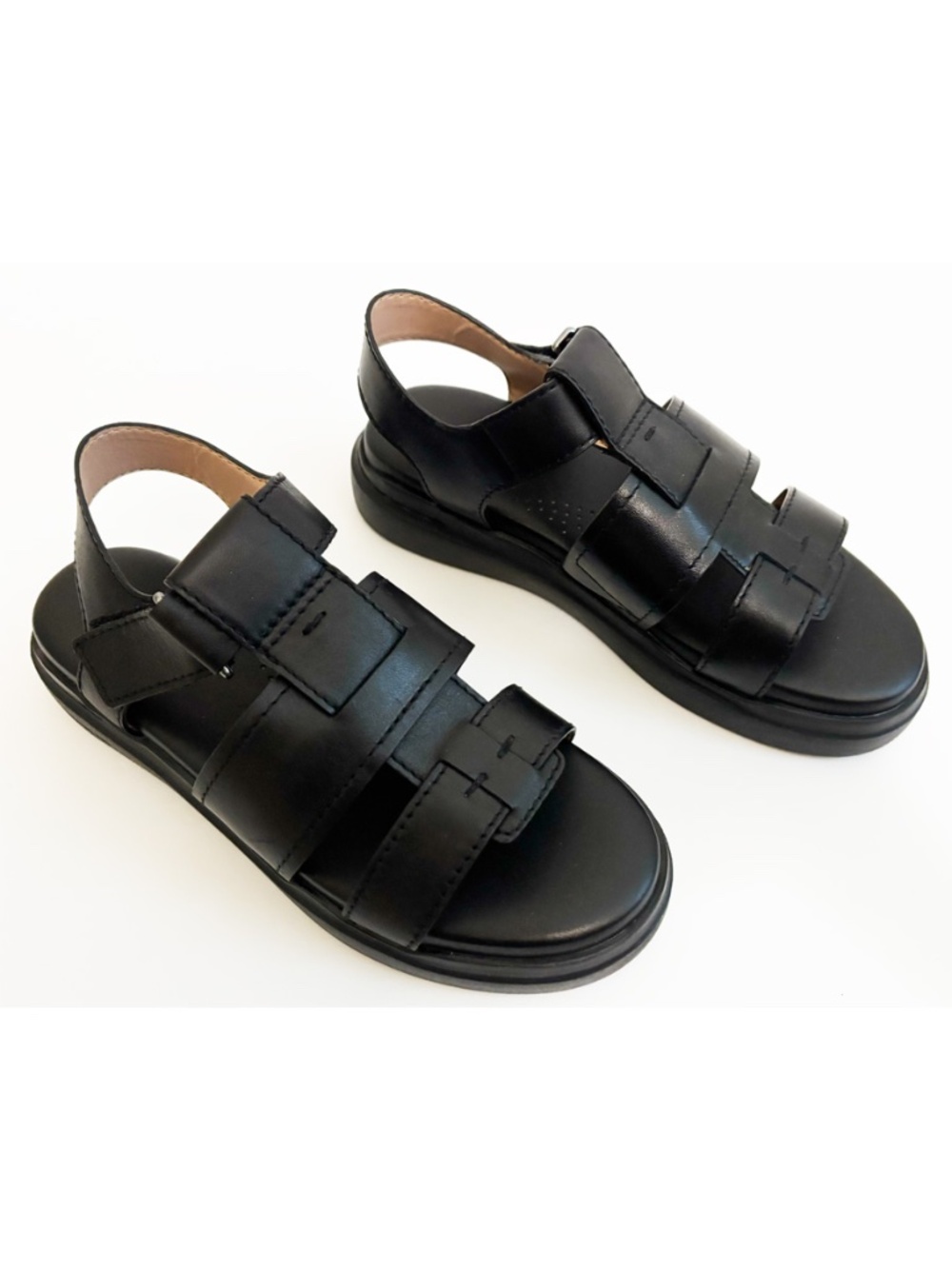 NWOT Cole Haan Grand 360 black leather platform sandals